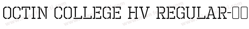 octin college hv regular字体转换